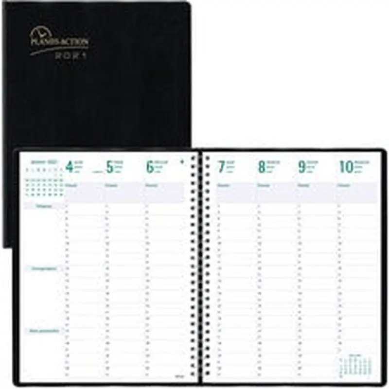 Blueline Timanager® Weekly Planner 2021, (French version) Black