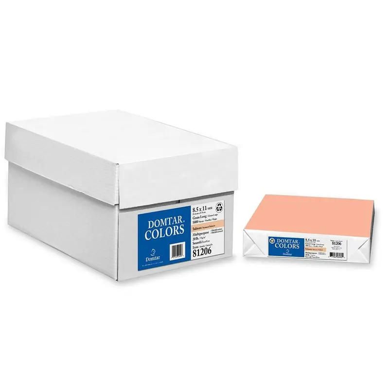 [8 1/2" x 11", Letter] Domtar Coloured Multipurpose Paper - Letter - 8 1/2" x 11" - 20 lb Basis Weight - Smooth - 500 / Ream - Blue