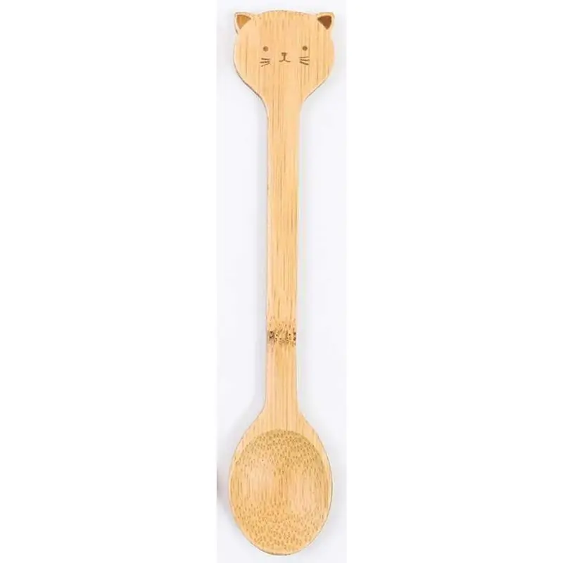 Animal Design Bamboo SpoonCat