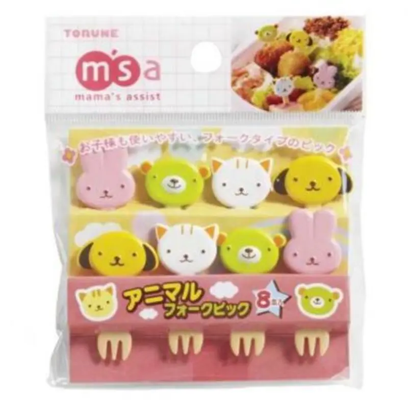 TORUNE Animal Fork Pick 8pcs