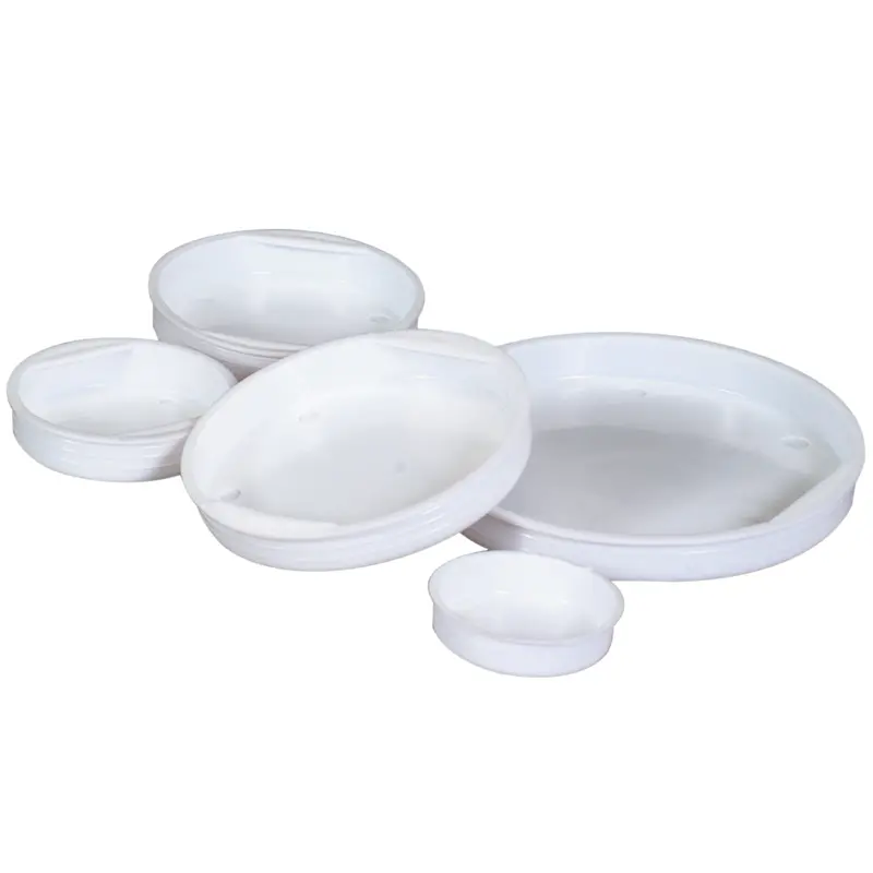 1 1/2 White Plastic End Caps 100/Case