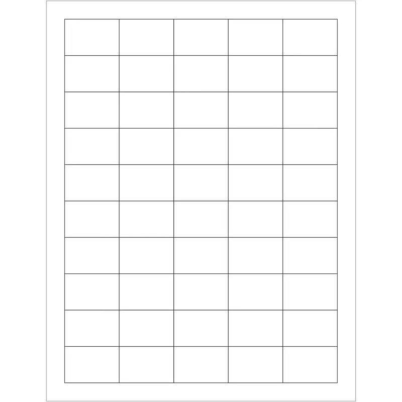 1 1/2 x 1" White Rectangle Laser Labels 5000/Case