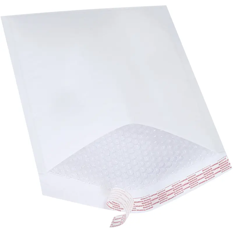 10 1/2 x 16 - #5 Self-Seal White Bubble Mailers - 25/Case