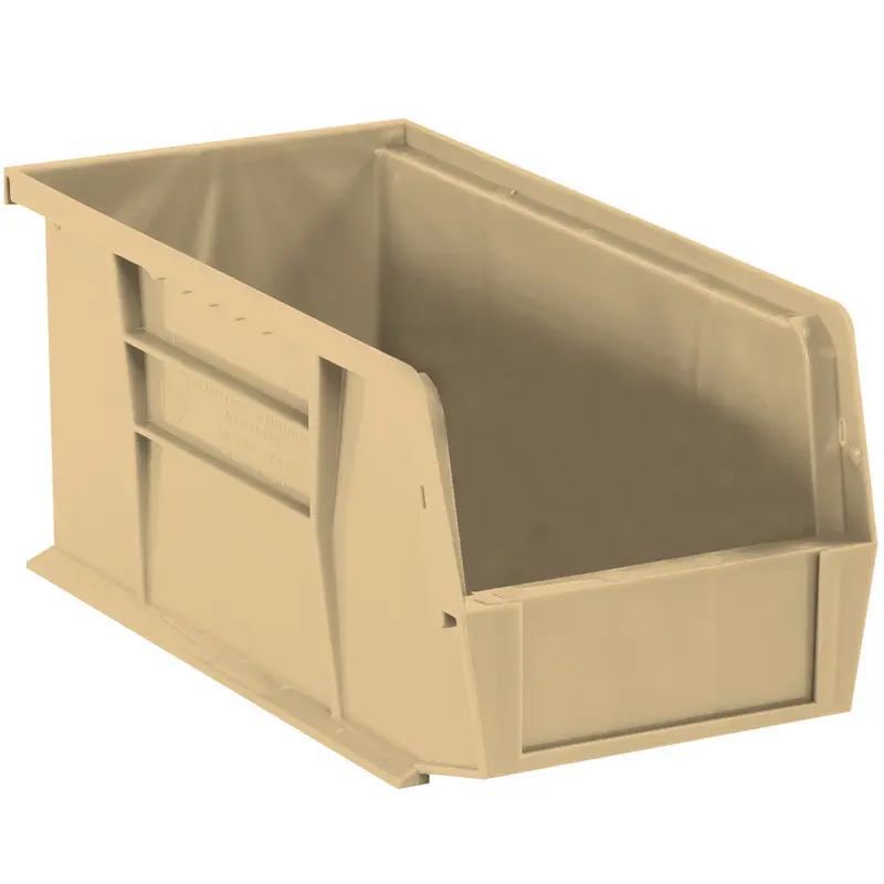 10 7/8 x 4 1/8 x 4 Ivory Plastic Bin Boxes  12/Case