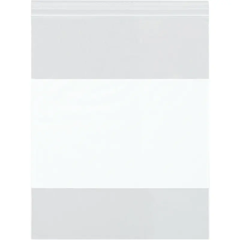 12 x 13 (2 mil) Reclosable Poly Bags With White Block 1000/Case