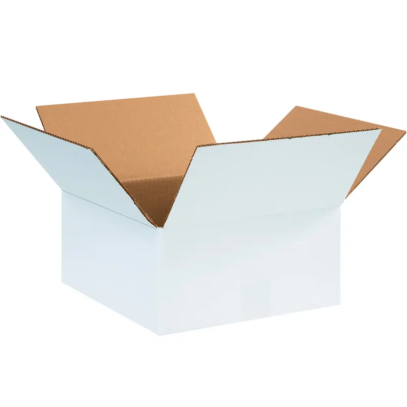 12 x 12 x 6 White Corrugated Boxes 25/Bundle