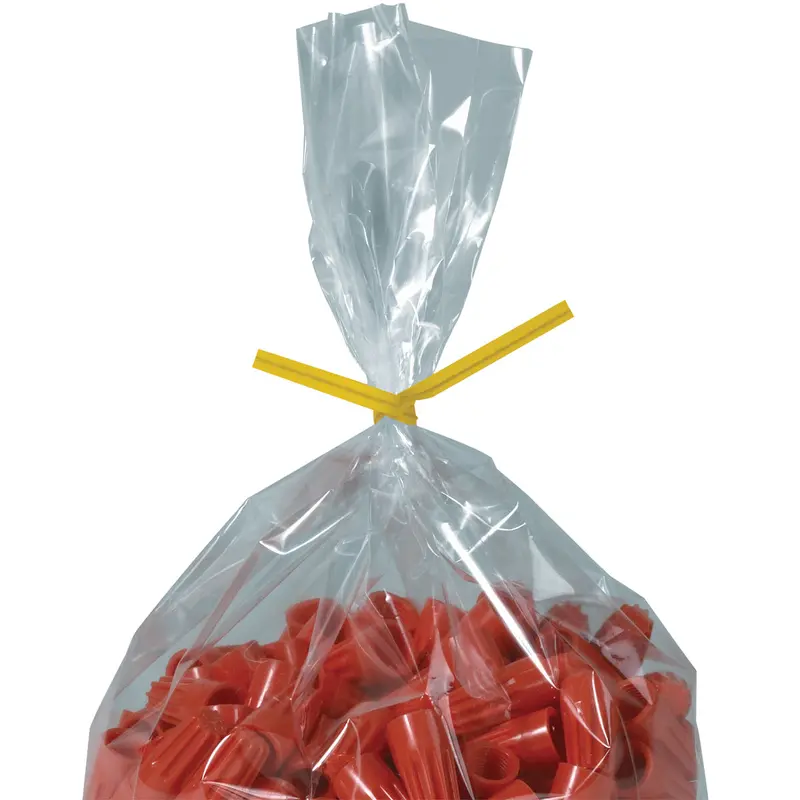 12 x 5/32 Yellow Paper Twist Ties 2000/Case