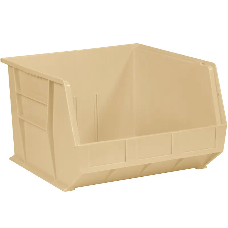 16 x 11 x 8 Ivory Plastic Bin Boxes 4/Case