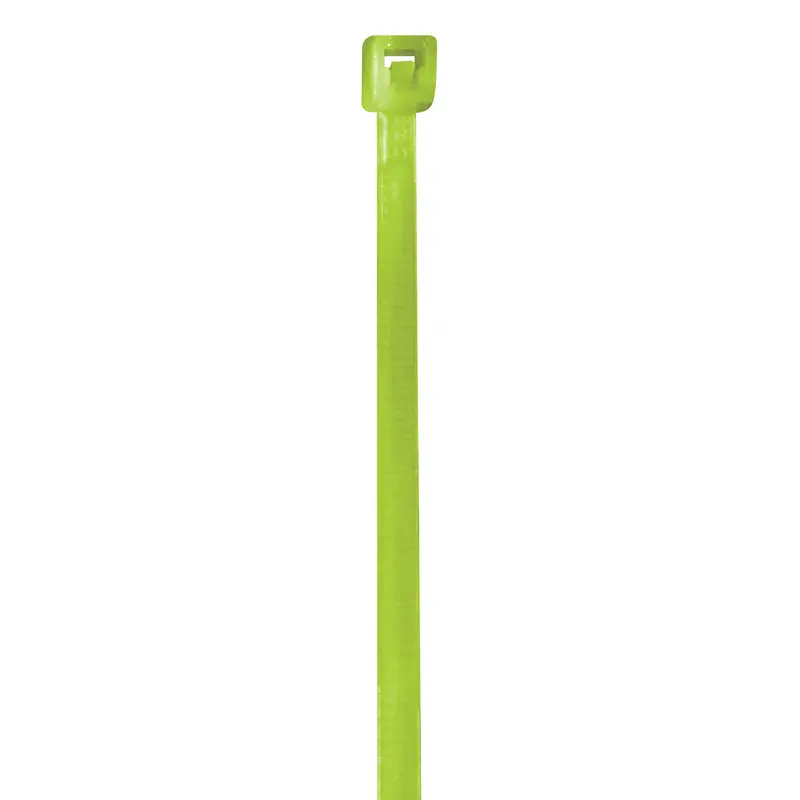 18" (50 lb Tensile) Fluorescent Green Cable Ties 500/Case