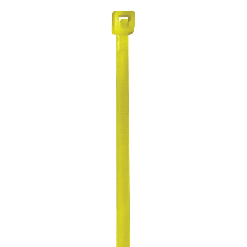 18" (50 lb Tensile) Fluorescent Yellow Cable Ties 500/Case