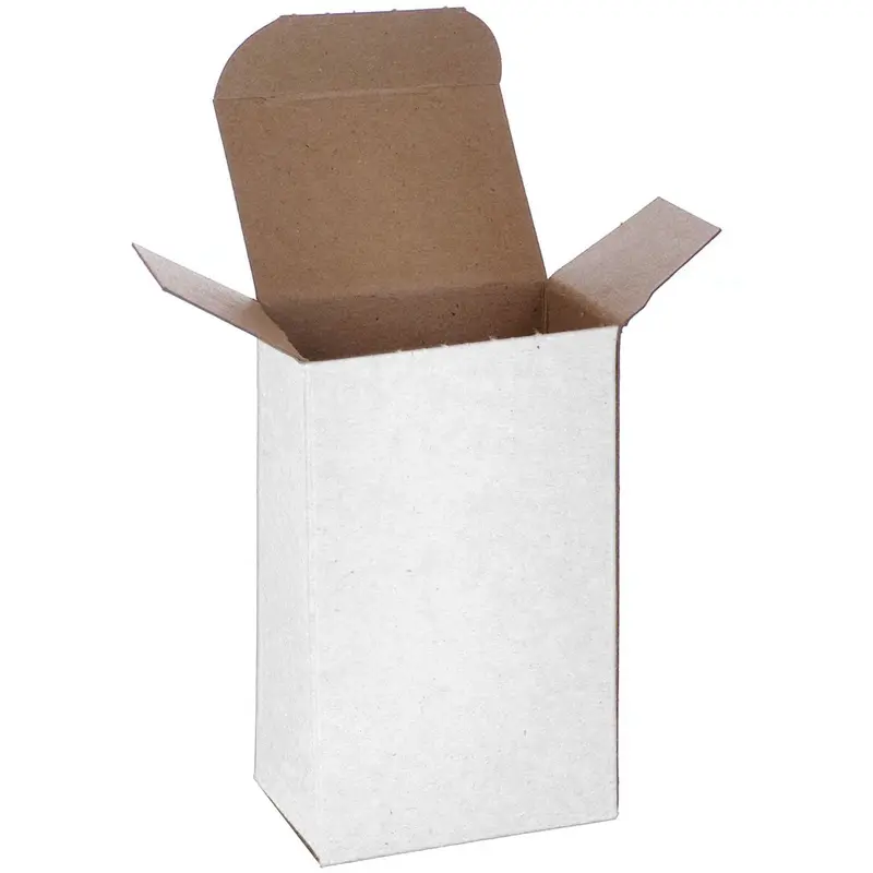 2 1/2 x 1 3/4 x 4 White 24pt 1-pc Chipboard Folding Carton  500/Case