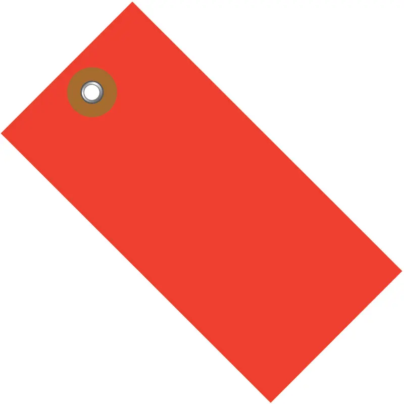 2 3/4 x 1 3/8 Red Tyvek Shipping Tag 100/Case