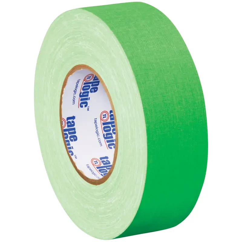 2" x 50 yds. Fluorescent Green 11 Mil Gaffers Tape 3/Case