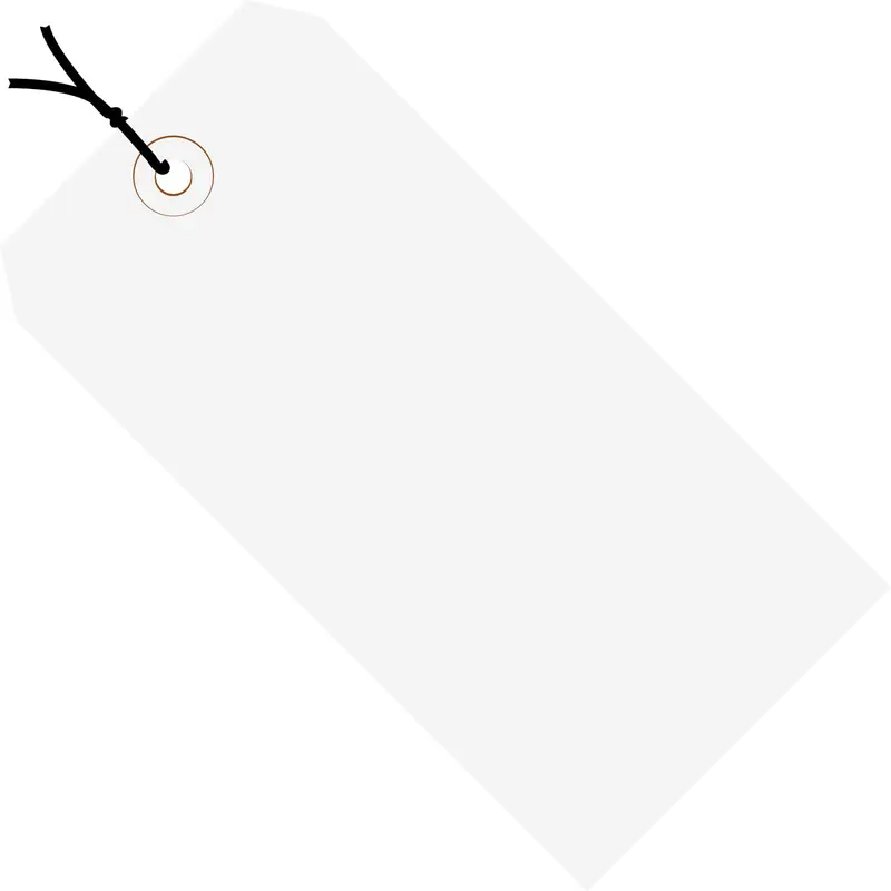 2-3/4 x 1-3/8 Pre-Strung White Tags (THICK BOARD - 13 POINT) 1000/Case