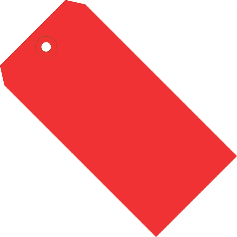 2-3/4 x 1-3/8 Red Tags (THICK BOARD - 13 POINT) 1000/Case