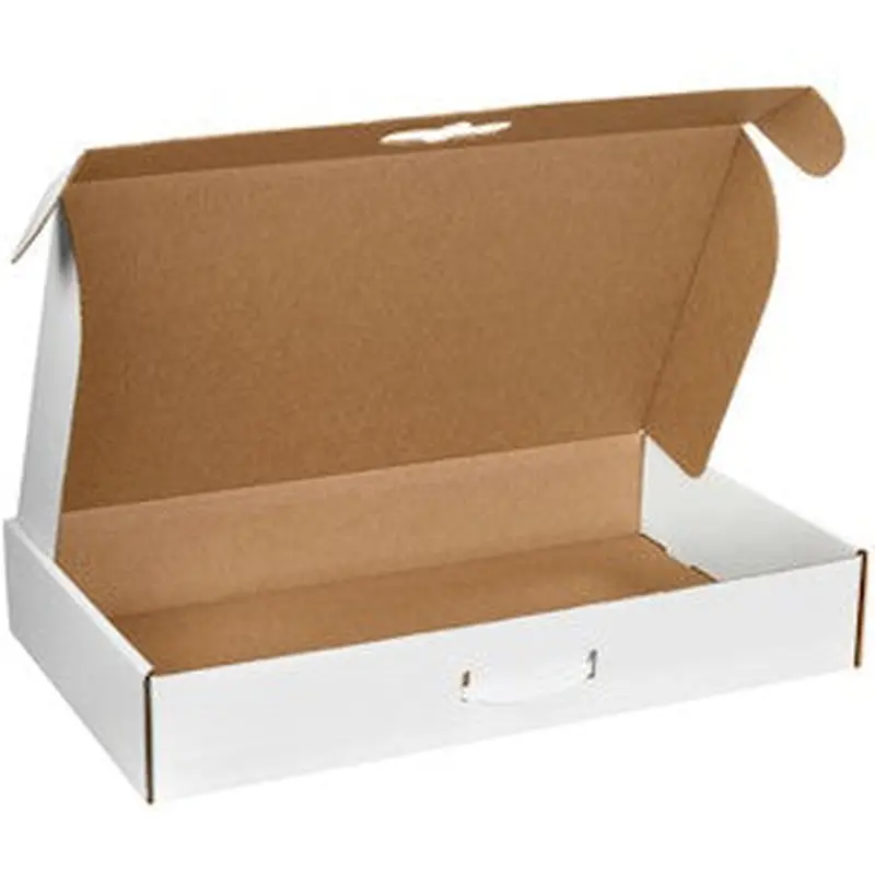 20 x 11 3/8 x 5 1/2 White Corrugated Carrying Cases  10/Bundle