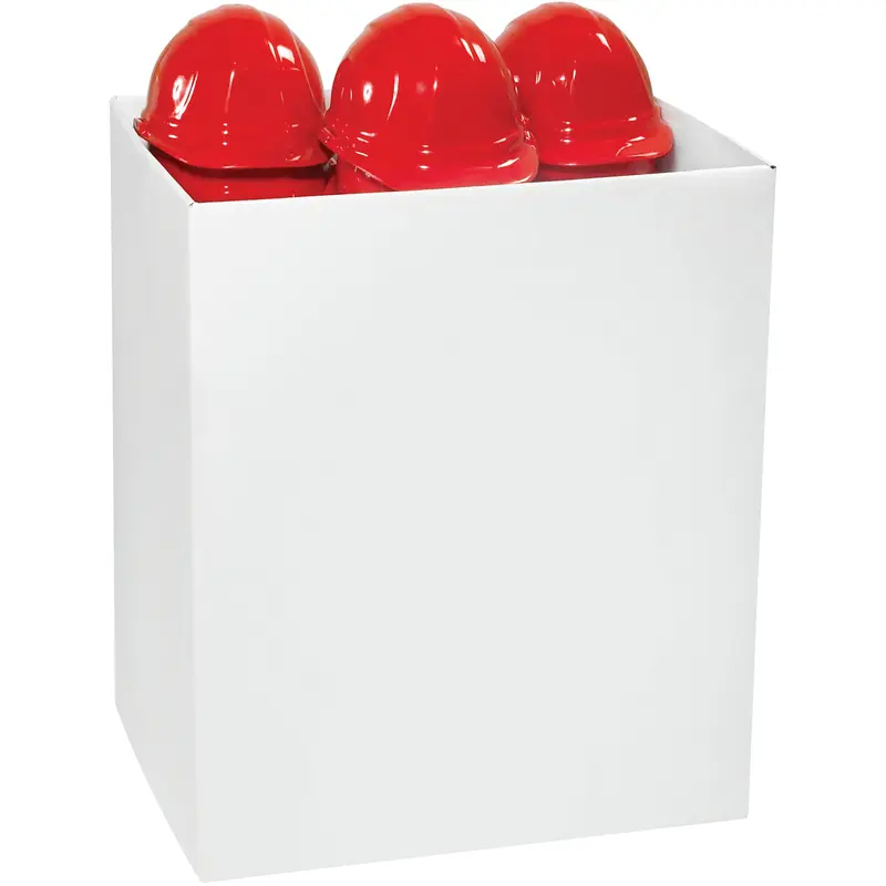 24 3/4 x 18 3/4 x 30 White Large Bin Floor Display  10/Bundle