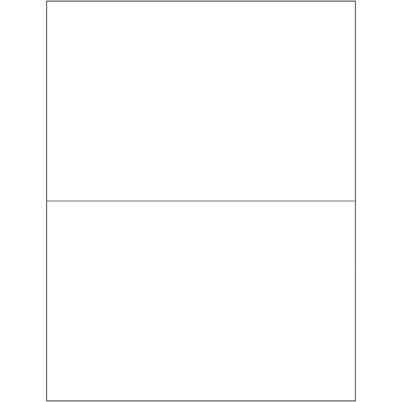 8 1/2 x 5 1/2" White Rectangle Laser Labels 200/Case