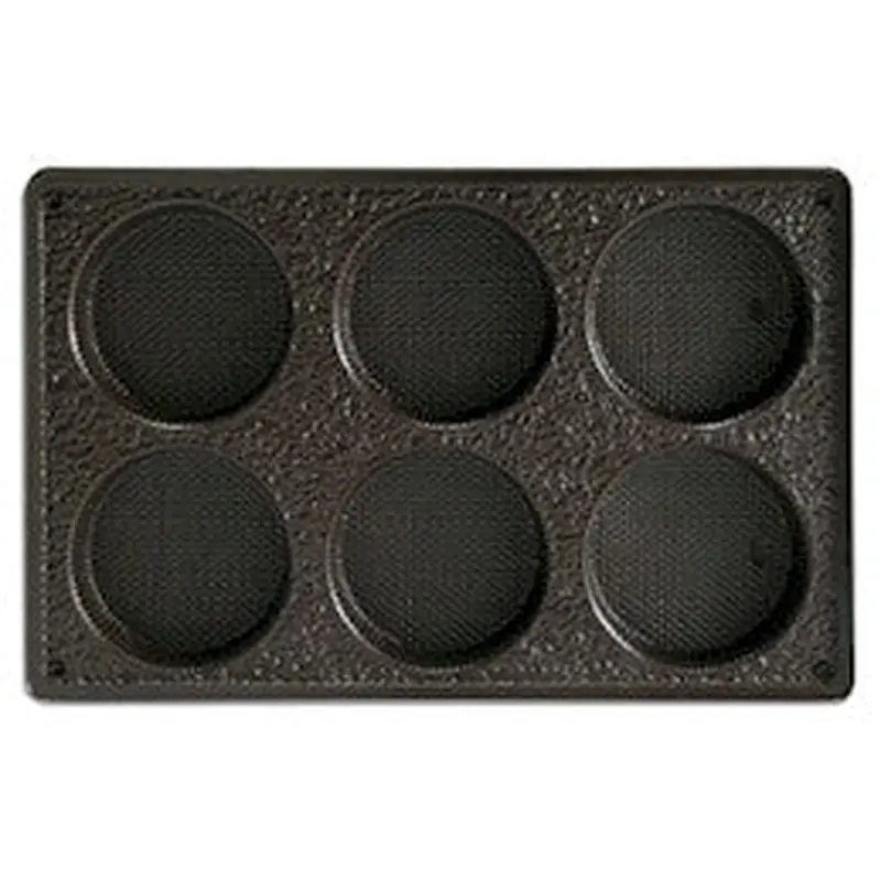 9-3/8 x 6 x 15/16 (1 lb.) Rectangular Candy Tray Brown 6 Cavities 500/Case