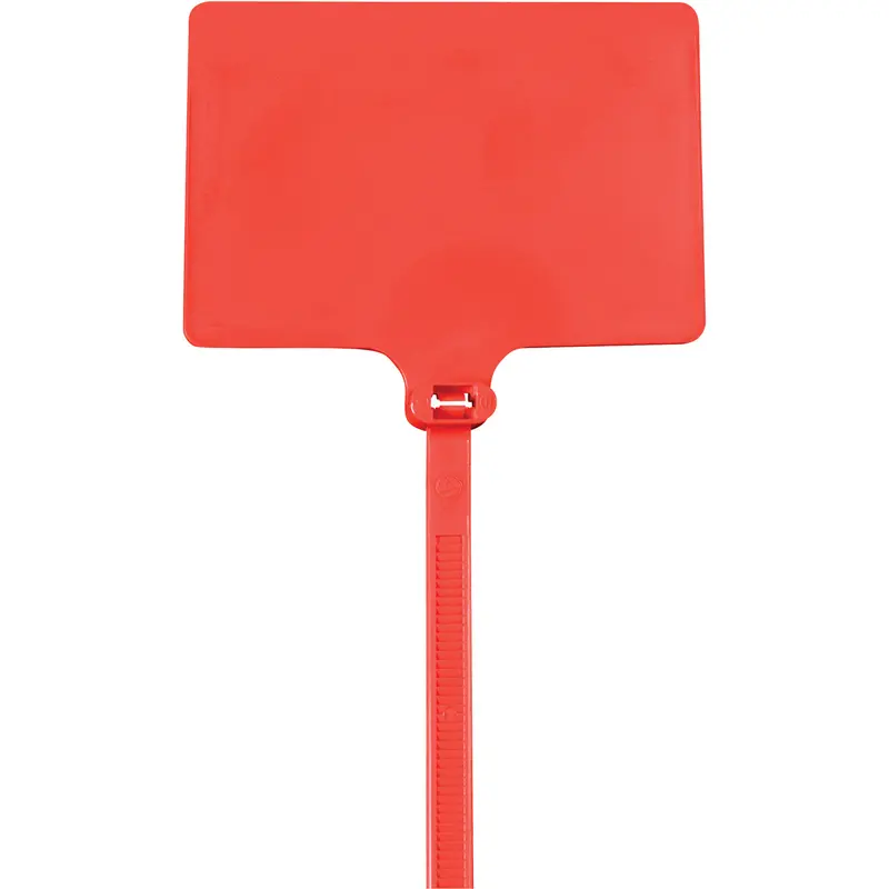 9" (120 lb Tensile) Red Identification Cable Ties 100/Case