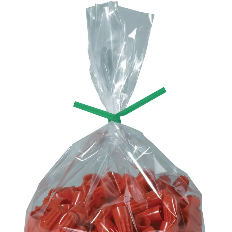 9 x 5/32 Green Paper Twist Ties 2000/Case
