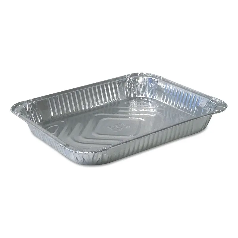 Aluminum Steam Table Pans, Half-Size Shallow, 49 Gauge, 1.69" Deep, 10.38 x 12.75, 100/Carton