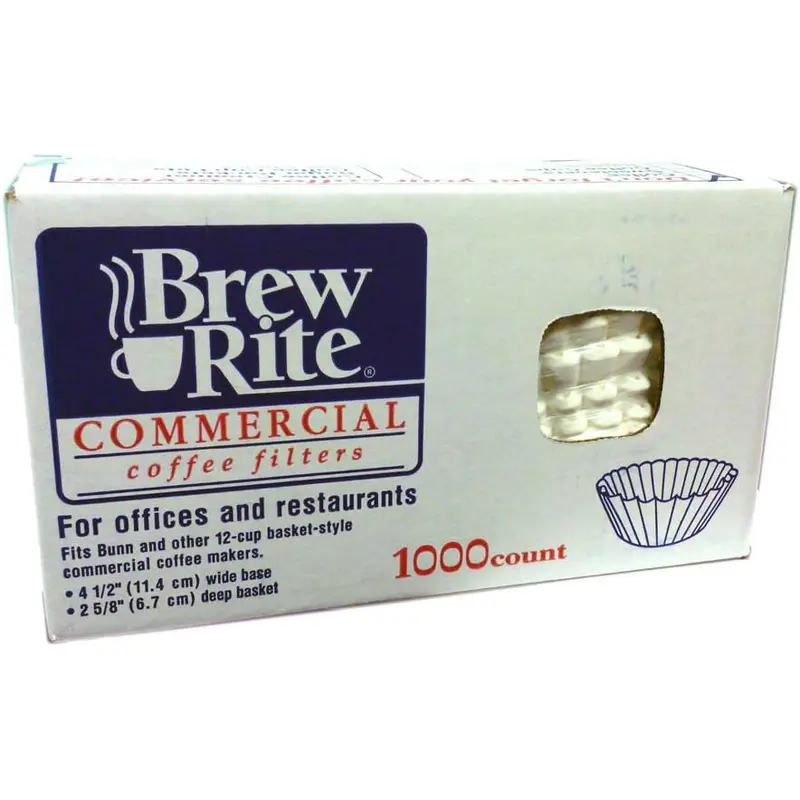 Basket Filters for Commercial Coffeemakers, 12 Cup Size, 1,000/Carton