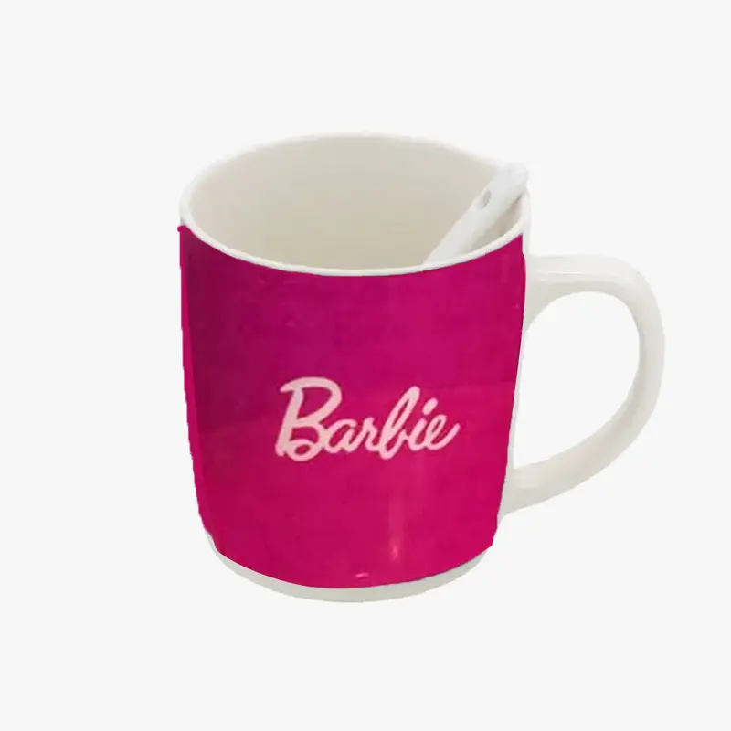Barbie Ceramic Mug With SpoonBarbie Pink