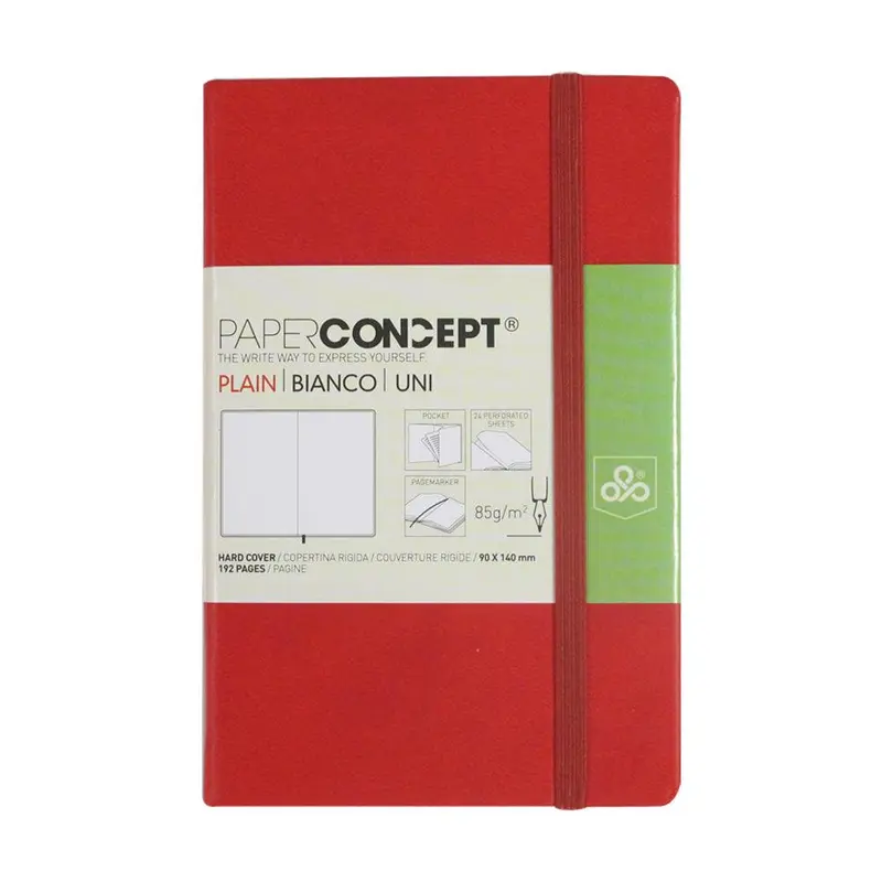 (NET) OPP Paperconcept Executive Notebook PU Hard Cover Plain / 914 cm