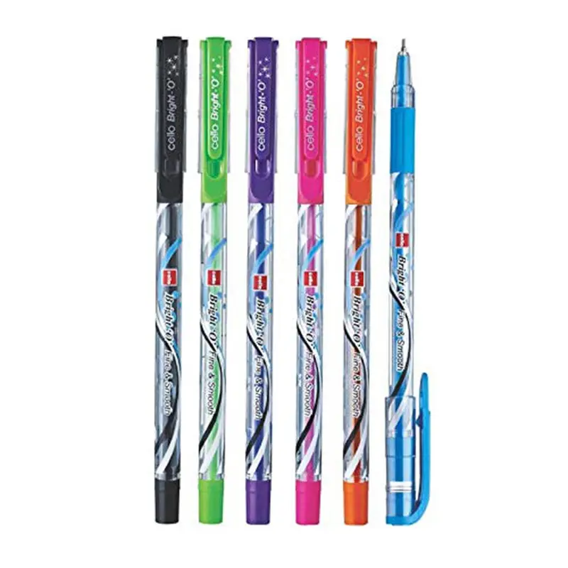 (NET) Bic Cello Bright Blue Ball Point Pen 0.7 mm Black