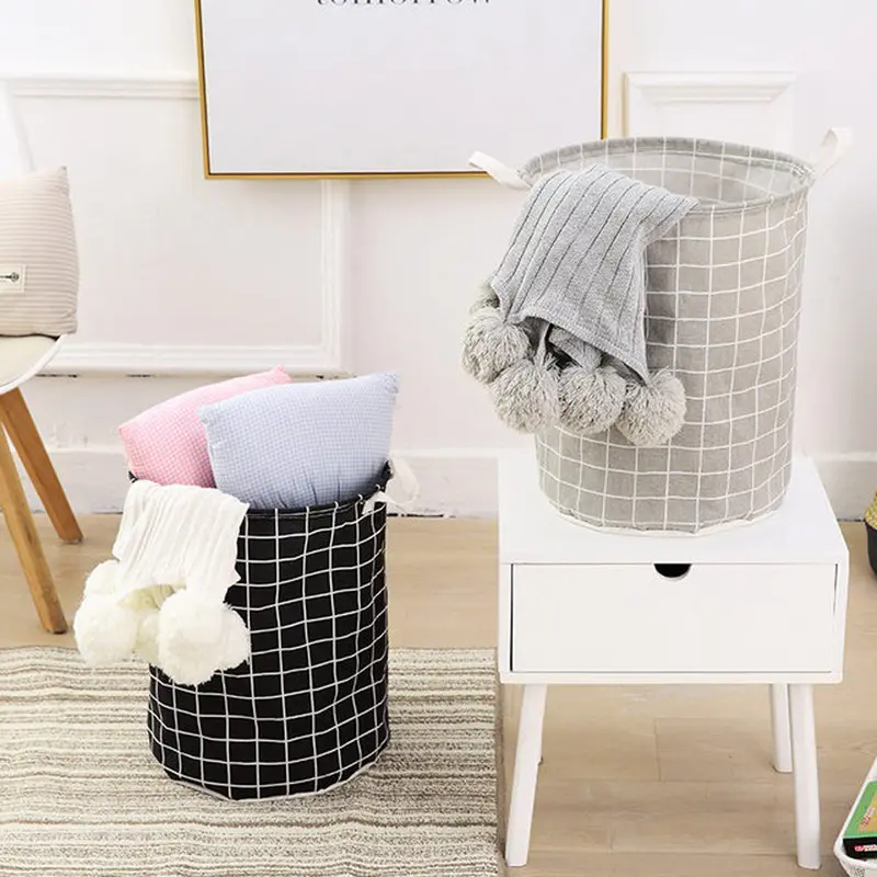 (Net) Cloth Laundry and Toys Basket / MW-607 / JR23-28 / 23247Grey