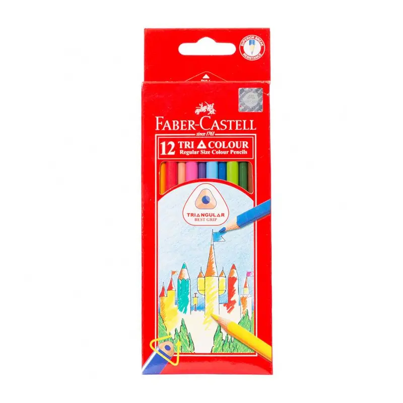 (NET) Faber Castell Color Pencil Tri Grip Long 12 Color