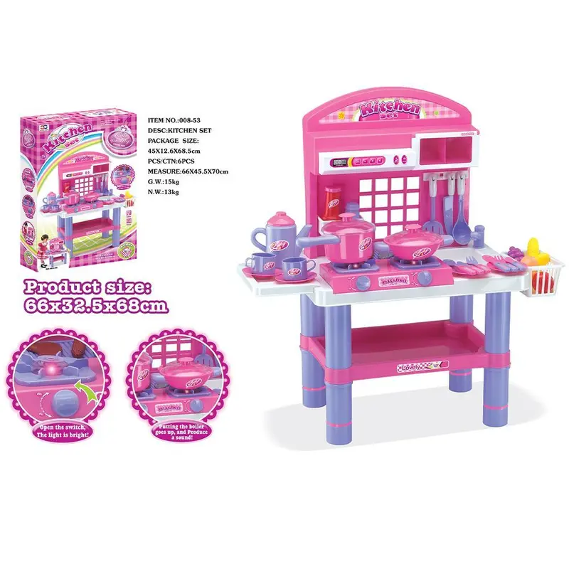 (Net) Kitchen Set with music and light -008-53