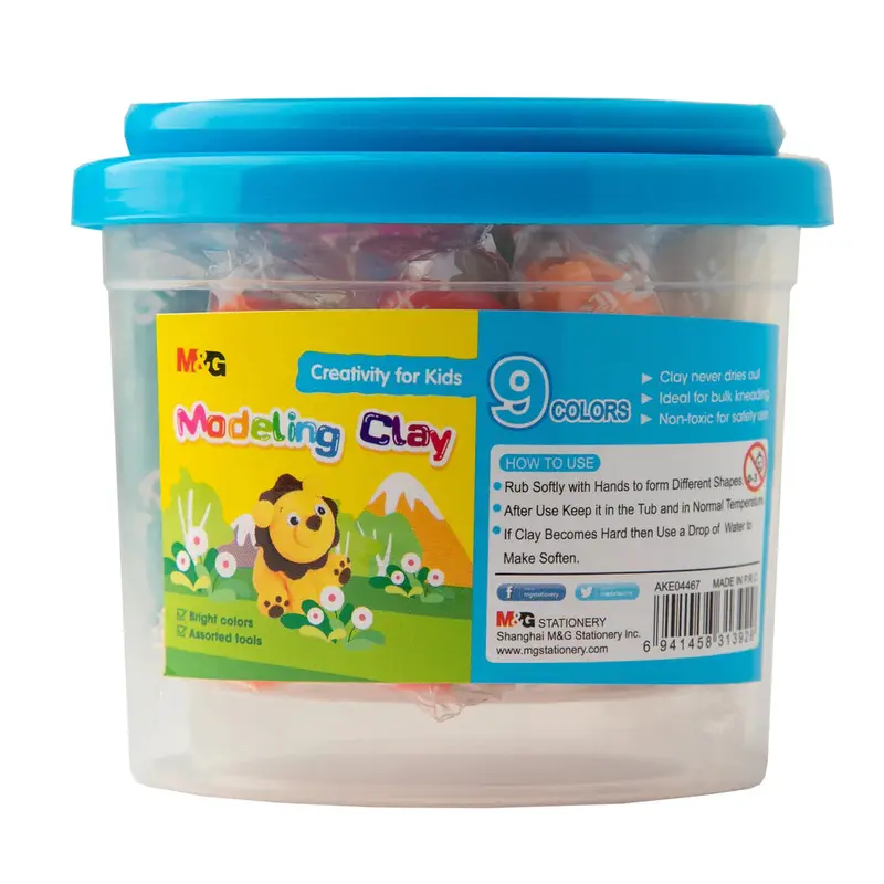 (NET) M&G Modelling Clay 9 colors PP Drum Package