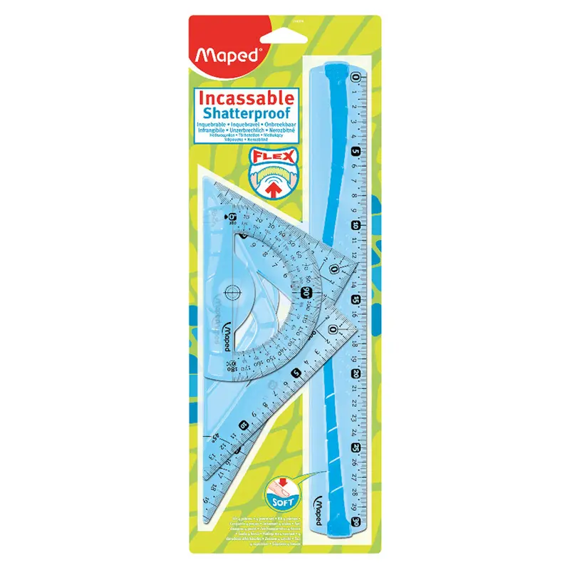 (NET) Maped Ruler 30cm Flex 4pcSetBLUE