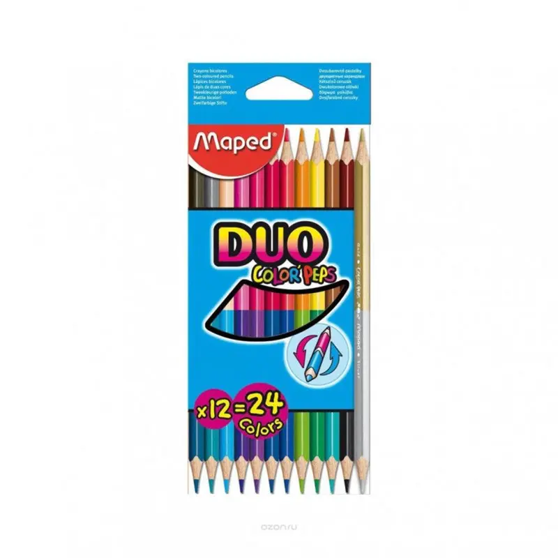 (NET) Maped  Strong Color Peps 12 Pencil Duo Tip / 96003