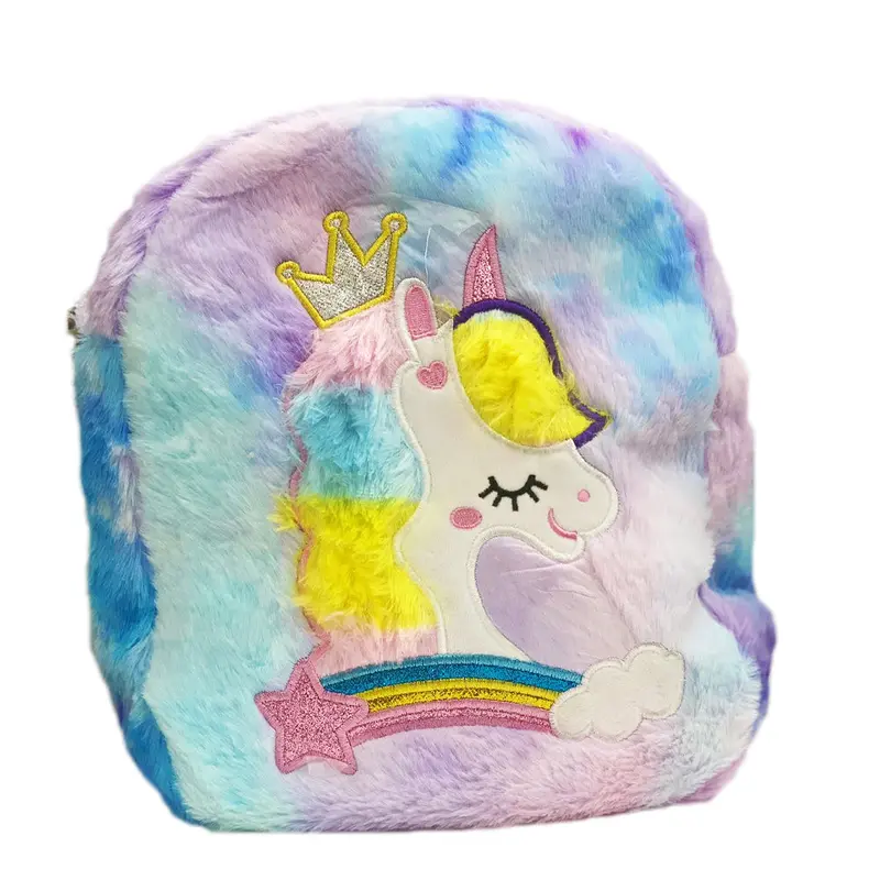 (NET) Plush Unicorn BackpackColorful