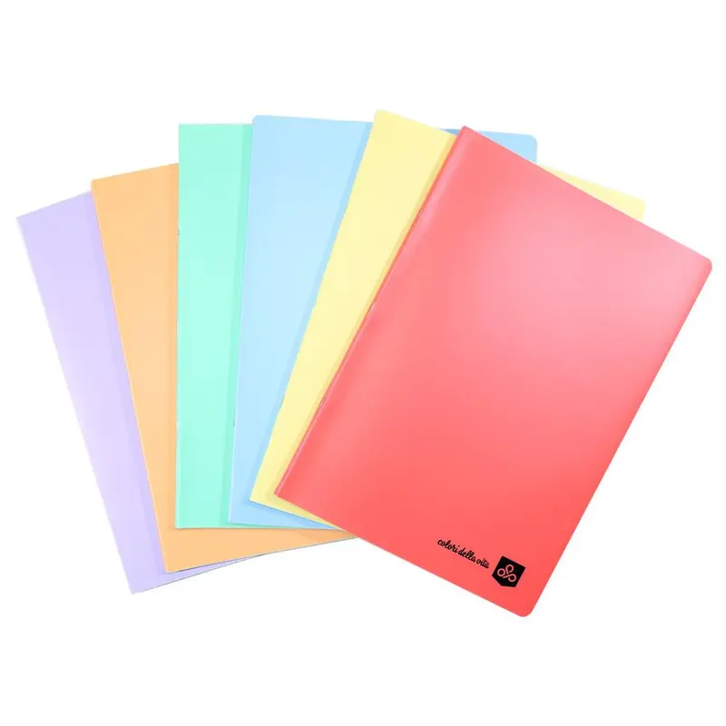 (NET) OPP Colori Della Vita Fluo Stitched Copybook - 96 Sheets - Seyes / 21 x 29.7 cmYellow