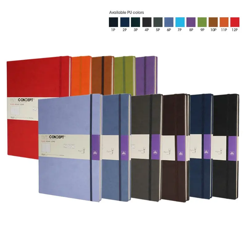 (NET) OPP Paperconcept Executive Notebook PU Hard Cover Line / 2129.7 cm