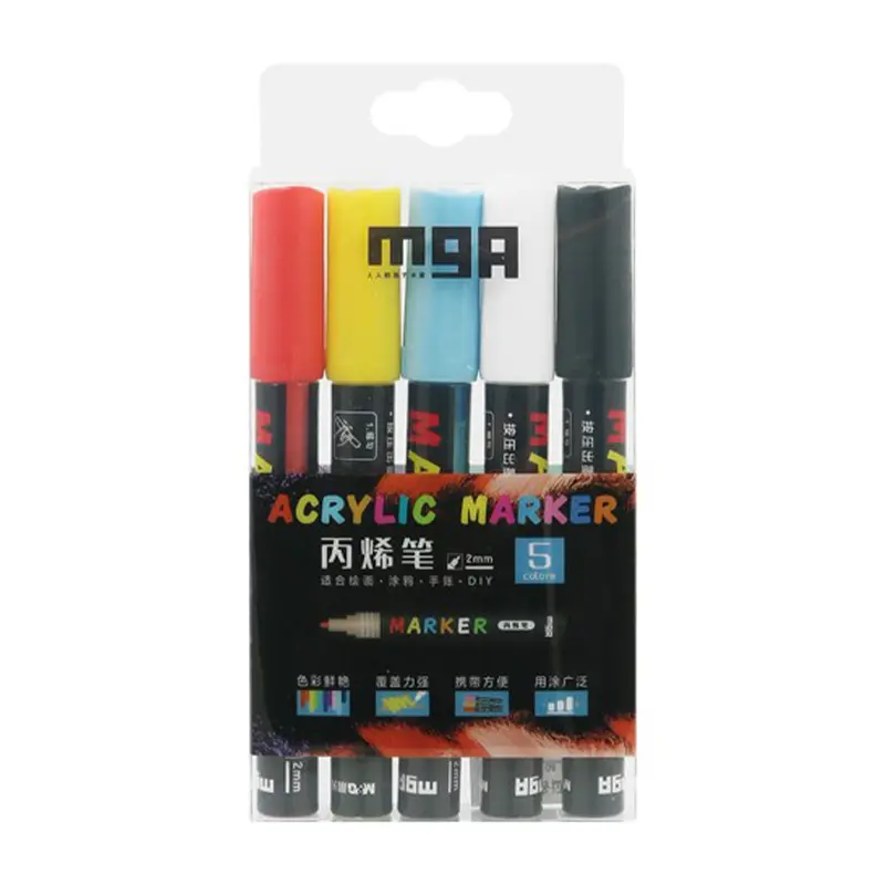 (NET)M&G Acrylic Marker Set / 5 colors