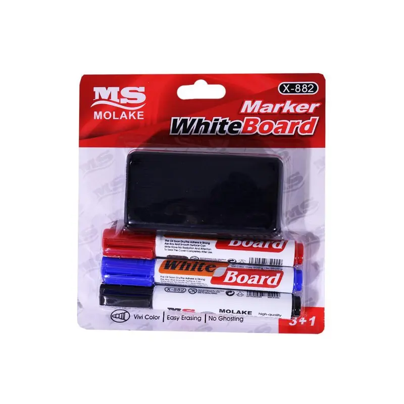 (NET) White Board Marker *3 With Eraser / KL770