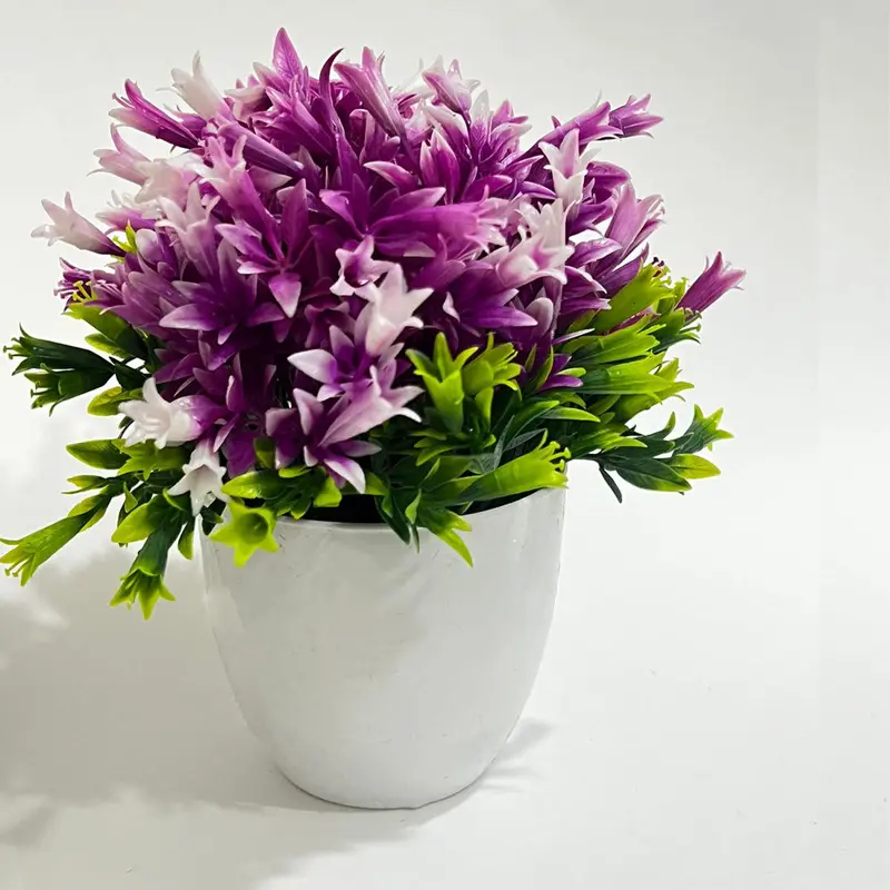 **(NET)**Artificial Plants Bonsai Small Tree Pot Plant Flowers Table Decoration Decor / 22FK175Purple