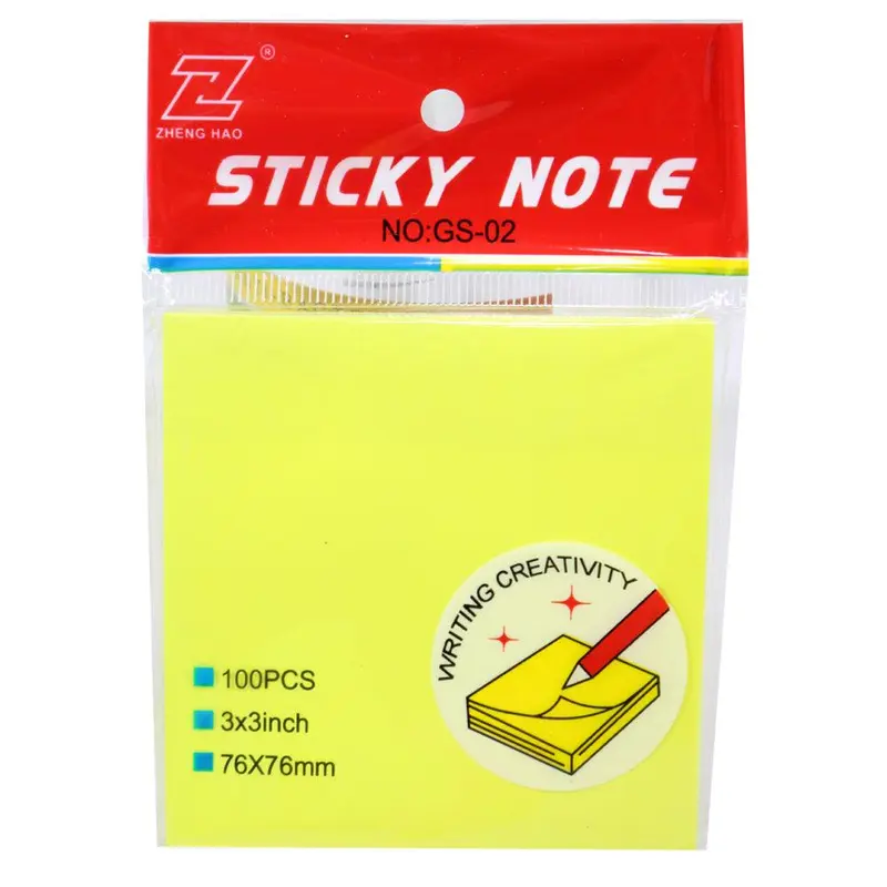 100 Pcs Sticky Note (7.6*7.6 cm ) 4 Color / Q-238