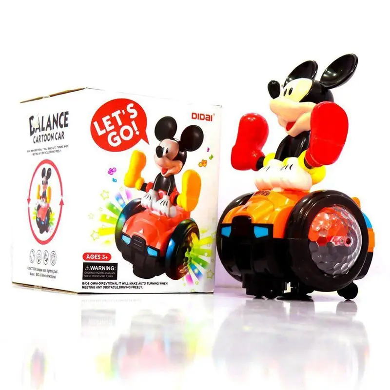 B/O Mickey Balance Cartoon Car With Light & Sound
