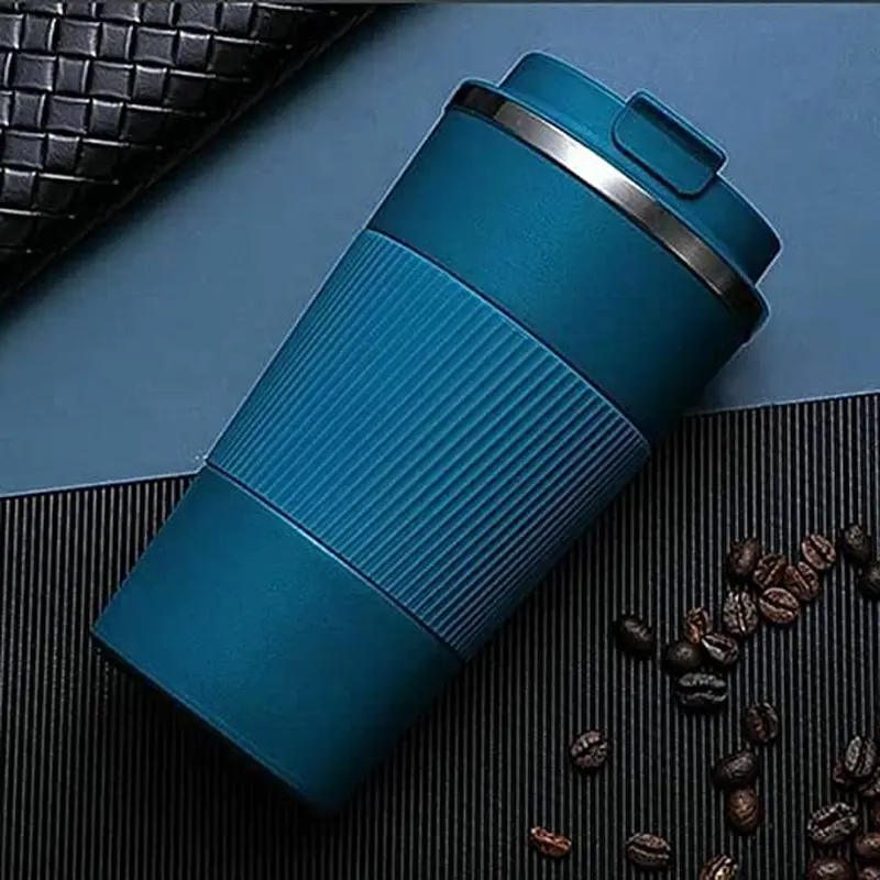 **(NET)**Stainless Steel Travel Coffee Mug Vacuum Insulated Reusable Coffee Tumbler Cup 510mlRed