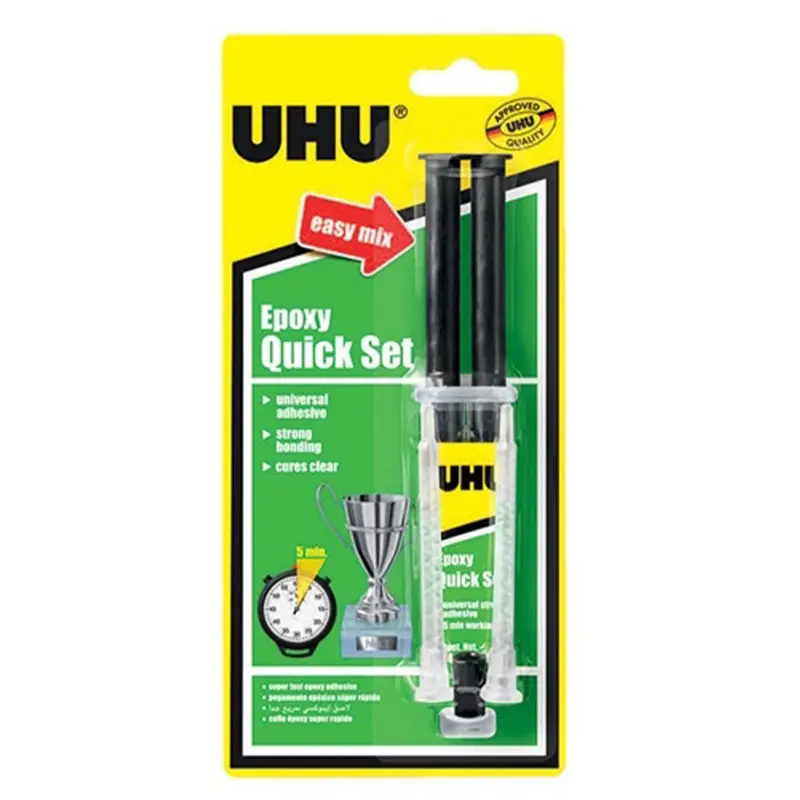 (NET)UHU Quickset Epoxy Syring H/Hold    BL