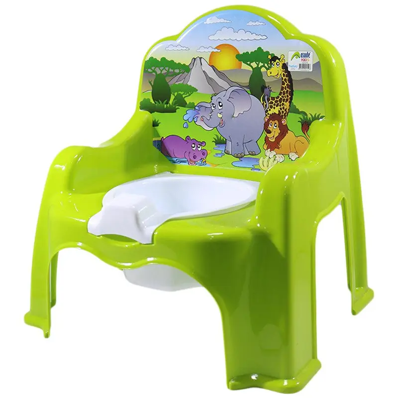 Asude Kids Potty Toilet Training SEAT ChairGreen / Animal& sun