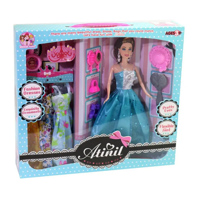 Atinil Barbie Doll With Dresses