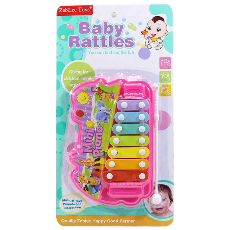 Baby Rattles 7 Key Mini Piano SetFuchsia