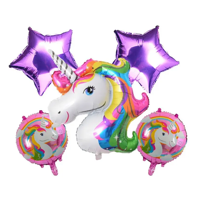 Birthday Unicorn Foil Balloon 5PCS/SET Q-531 (H.L.BALLOON)